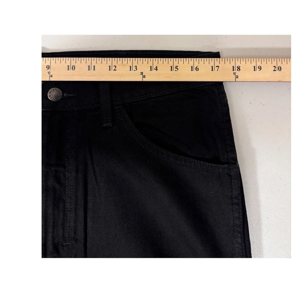 Rustler‎ Wrangler Jeans Men 34x32 Black Regular Straight Cotton Denim NEW